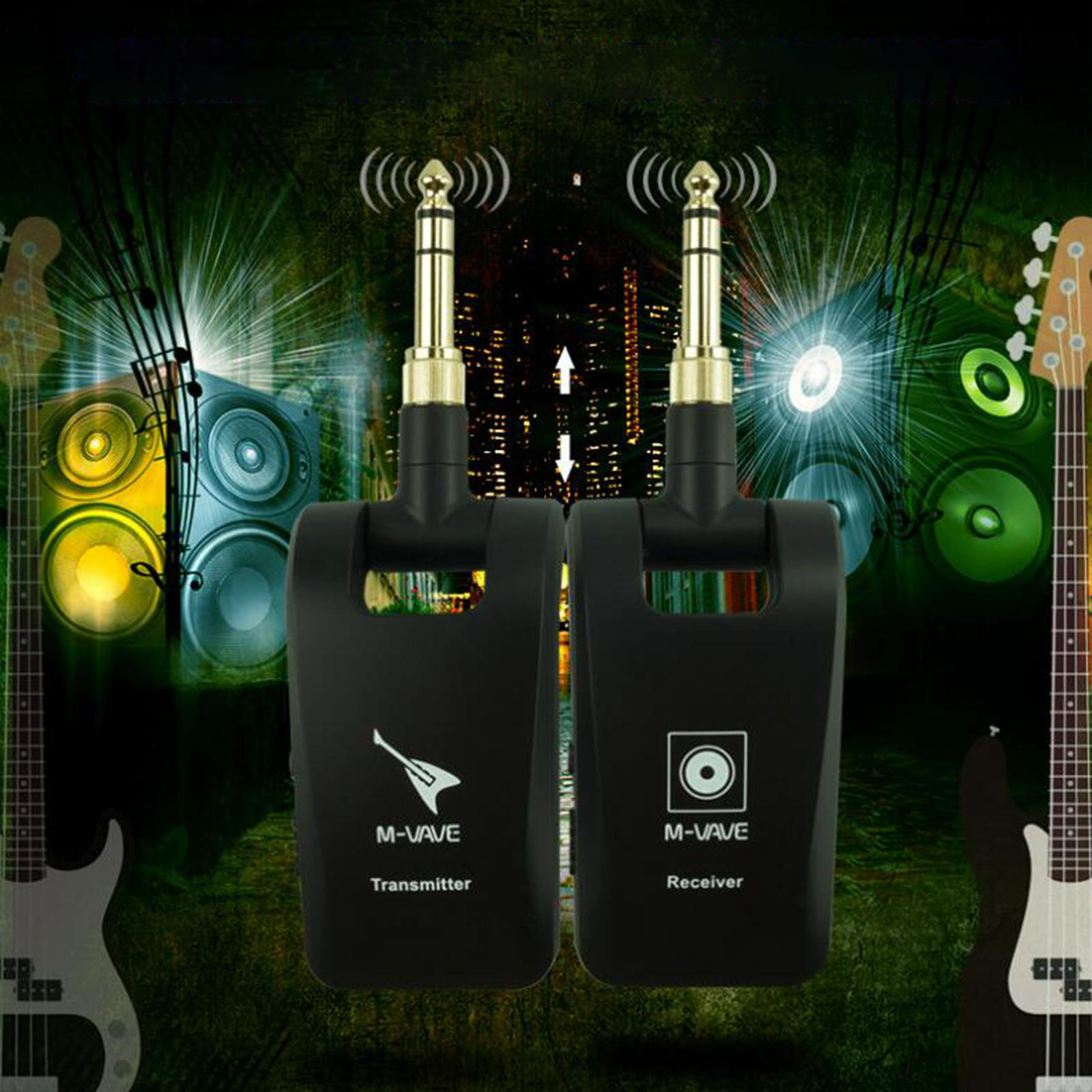 Guitar Transmitter Receiver Wireless Audio Transmitter and Receiver for Electric Guitar Bass