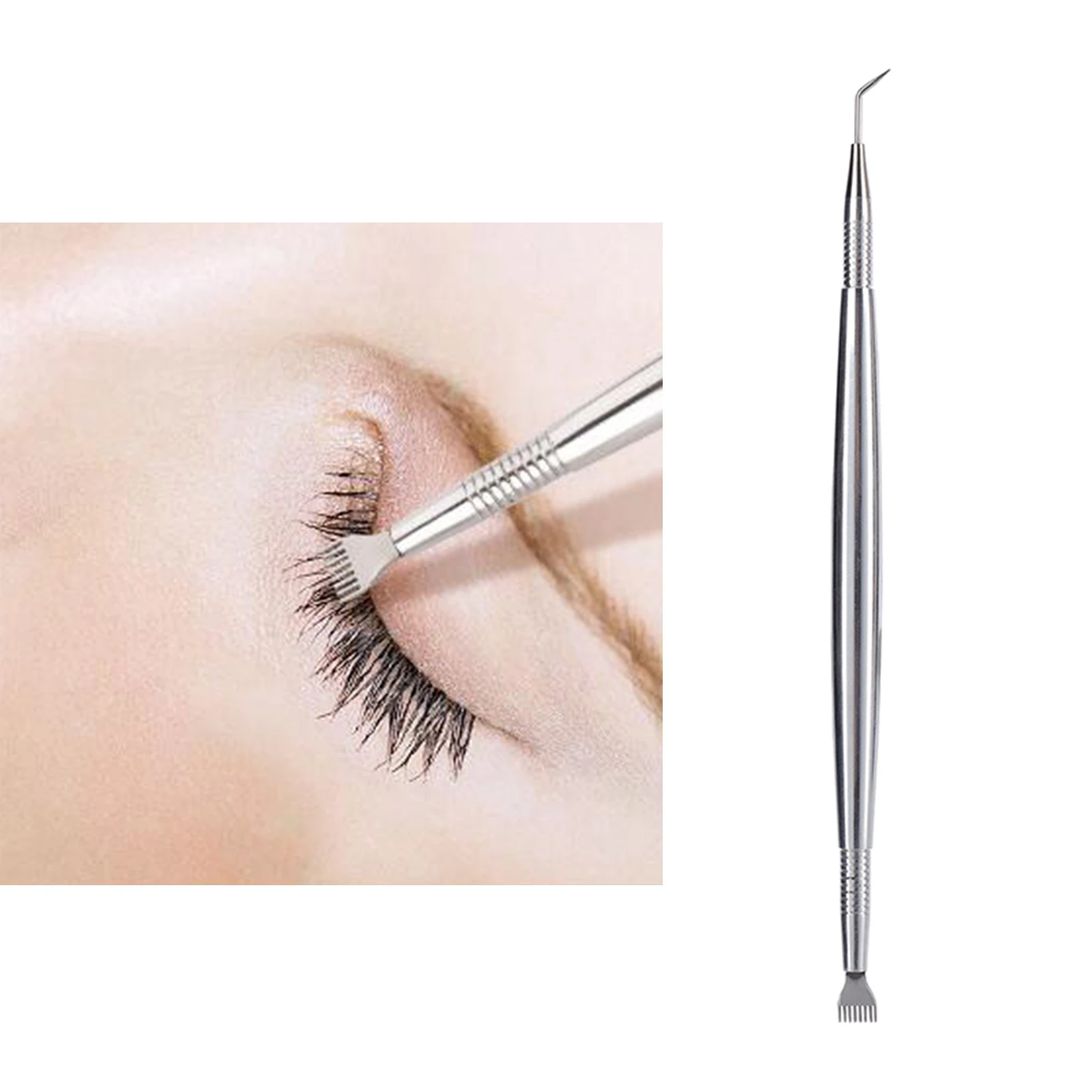 3 in 1 Eyelashes Seperator Perm Tool Tinting Lifter for Beginner Stainless Steel
