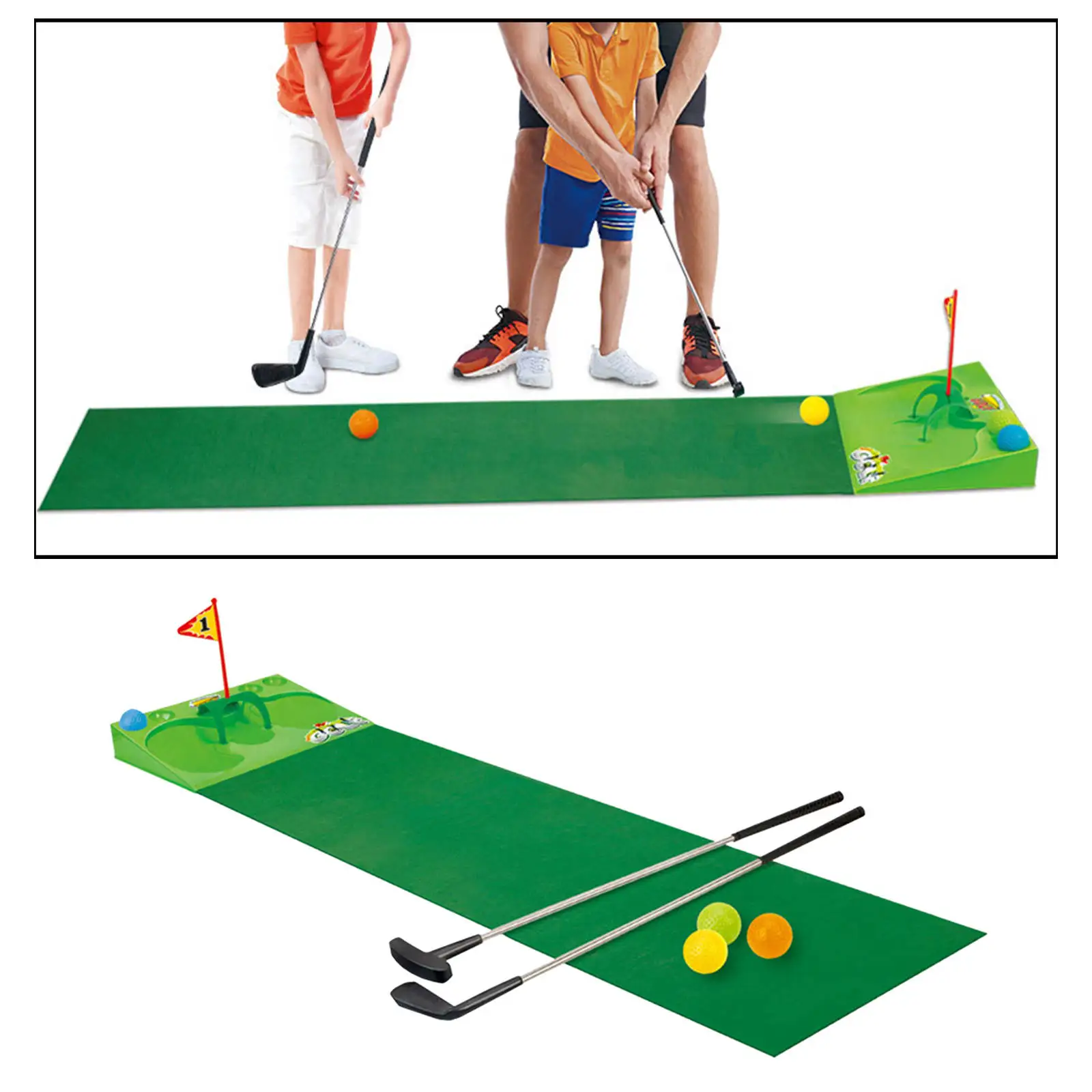 Golf Practice Set Family Plastic Muti-Function Gift Portable Simulation Toy Games Mini Exercise Table for Outdoor Office Kids