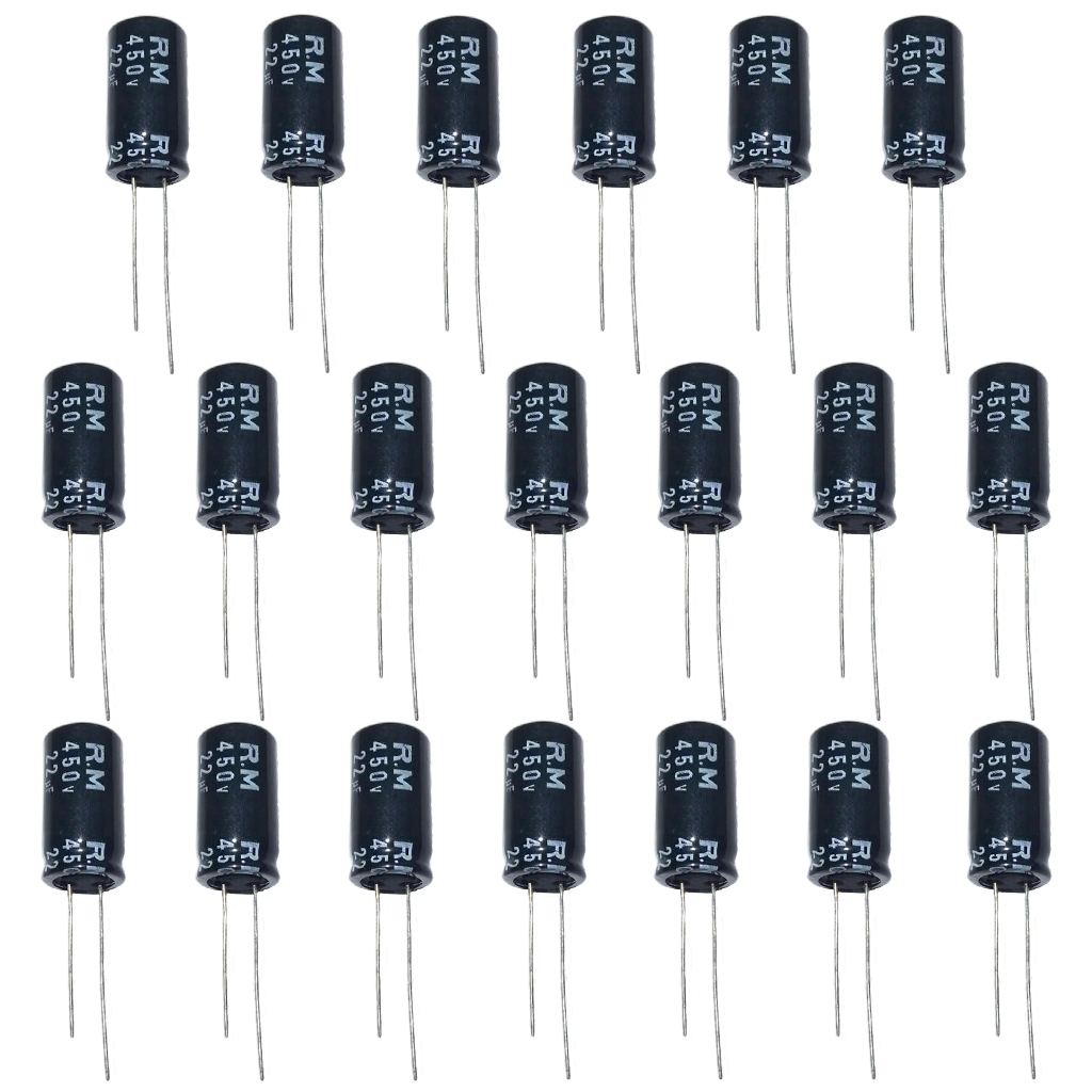 20x Aluminum Electrolytic Capacitor 85 Degree Polarized Capacitors 22uf 450V Fit for Tube Amplifier Car Vehicle