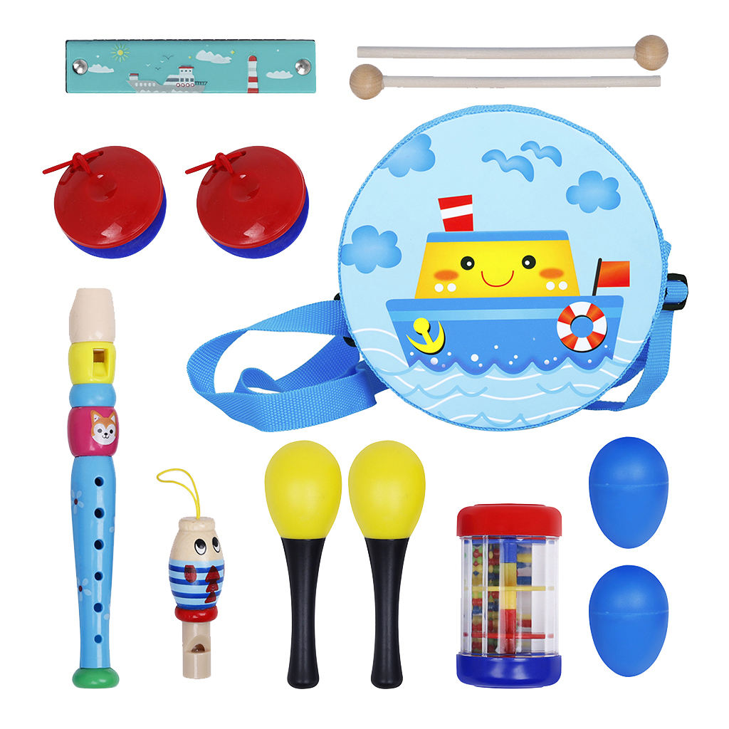Kids Musical Instrument Toys 8 Pcs Musical Toys for Girls and Boys Educational Toys for Baby Toddler with Storage Bag
