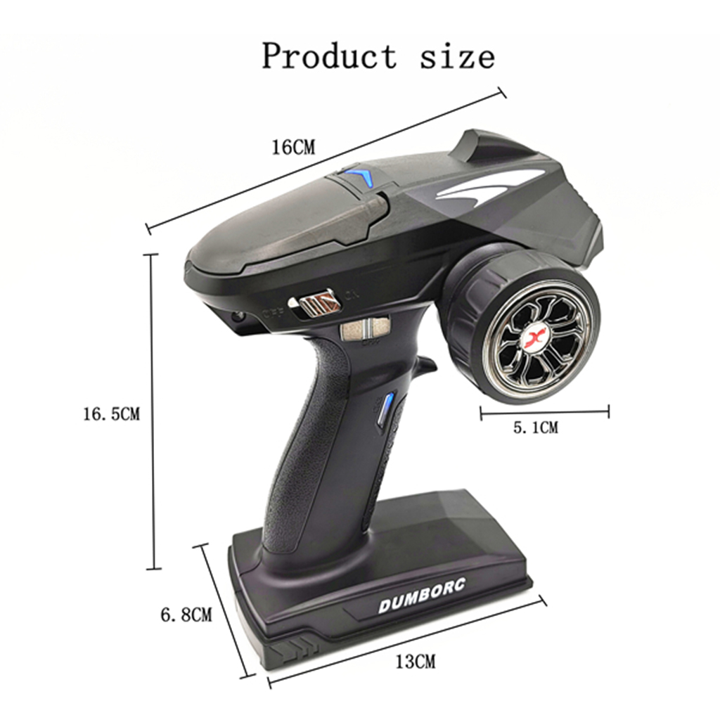  X4 4CH Radio Controller RC Transmitter (4 Channels)& Receiver (X6F) for RC Car Boat Tank