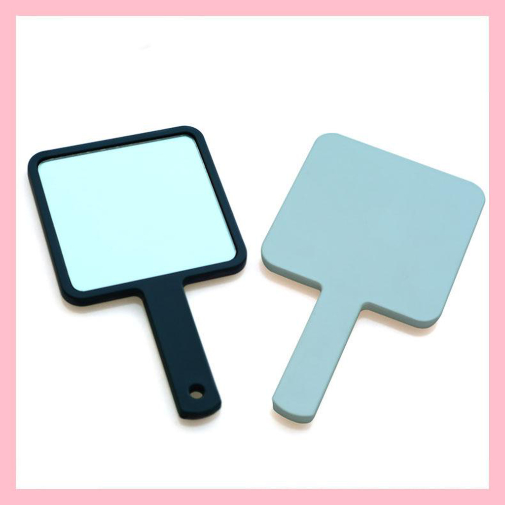 Ladies Modern Hand Held Square Mirror Makeup Dresser Gift Large Small Compact Square Handheld Mirror Barber Handheld Mirror
