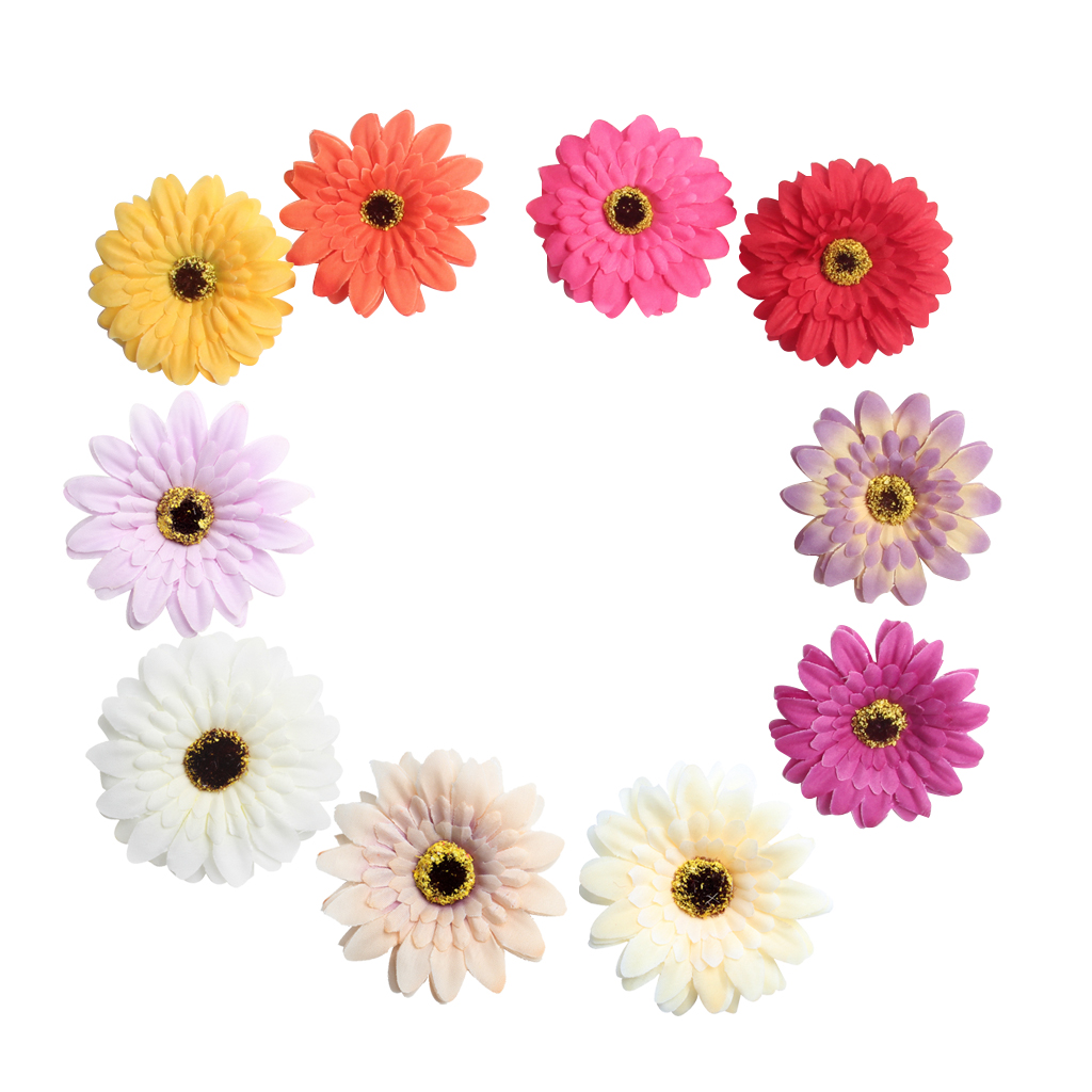 10pcs Large Artificial Silk Daisy Flower Heads DIY Scrapbooking Flower Kiss Ball