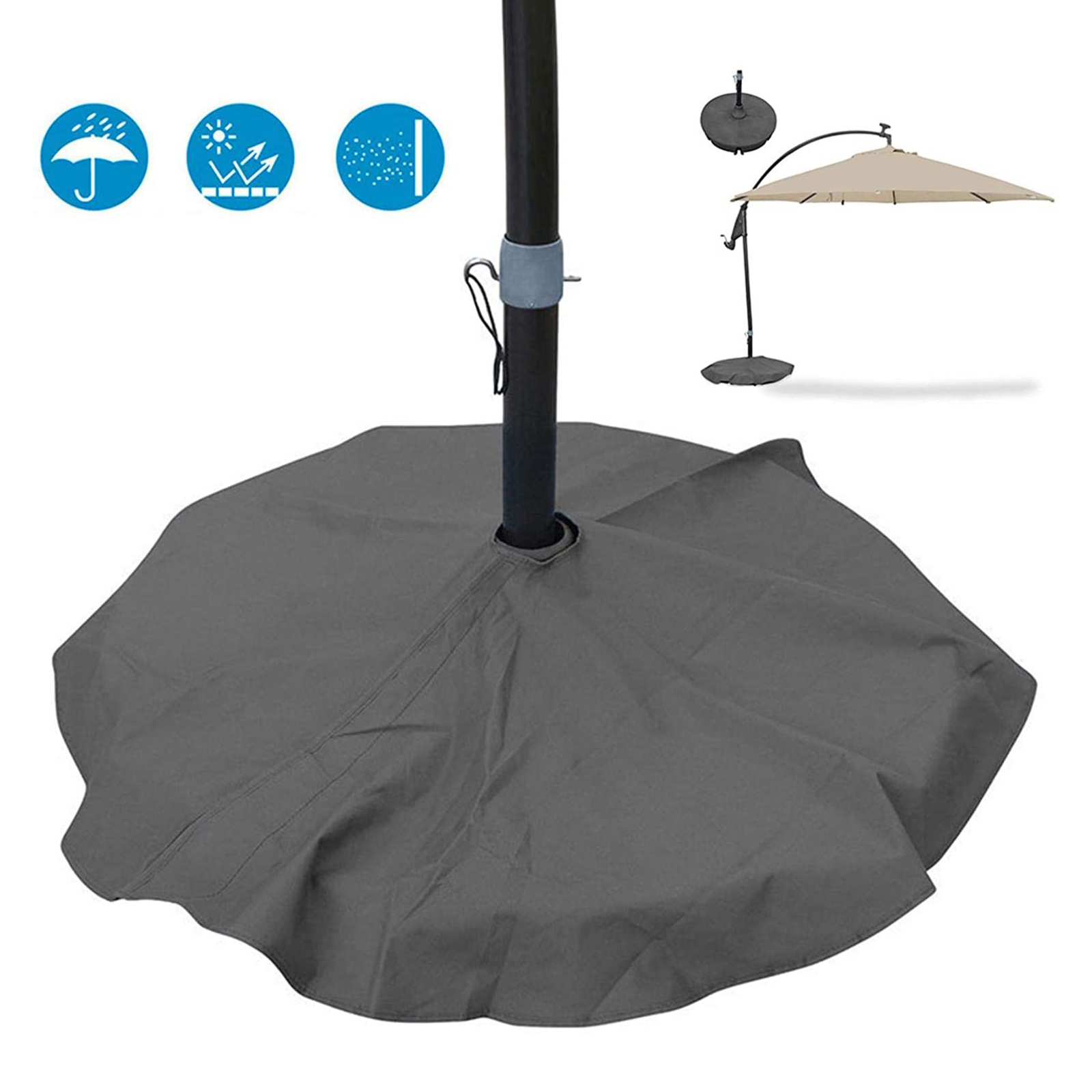 Outdoor Waterproof UV Resistance Parasol Stands Cover Weight Bag Cover Supplies Parts for Courtyard Patio Umbrella Base Terrace