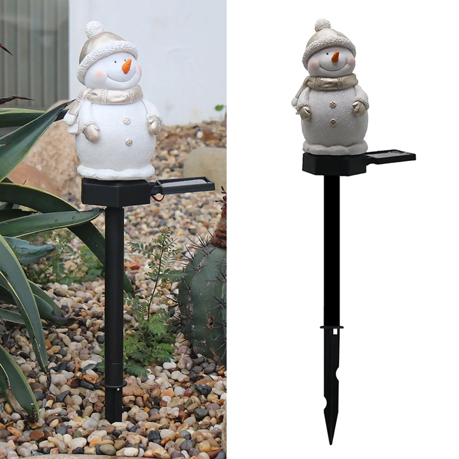 Solar Christmas Outdoor Lights Snowman Path Lights Landscape Lights Christmas Light for Lawn Yard Garden Christmas Decoration