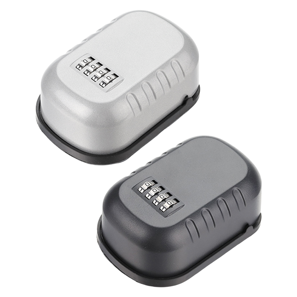 Key Lock Box Wall Mounted Aluminum Alloy Key Safe Box 4 Digit Combination Key Storage Lock Box for Outdoor Spare House Keys