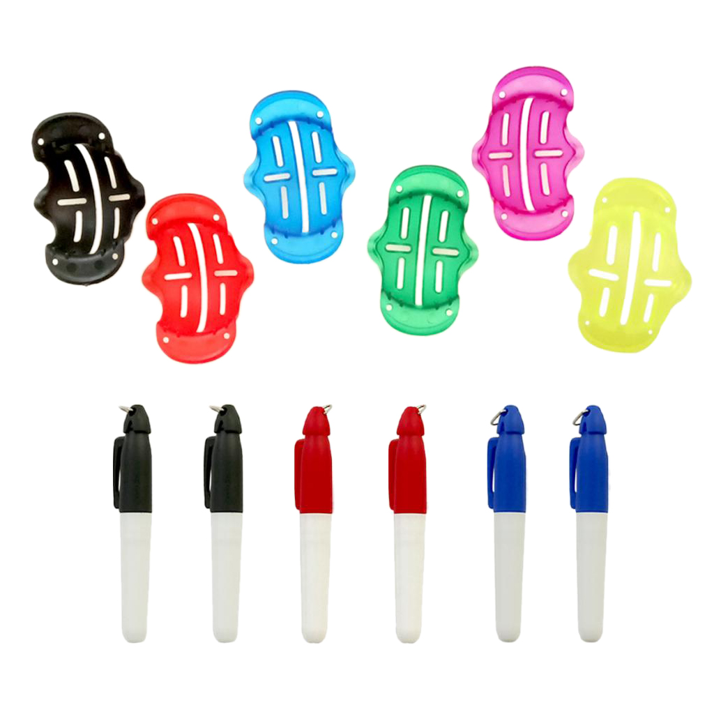 12Pcs Golf Ball Line Marker Stencil Drawer Marker Pens Marking Accessories