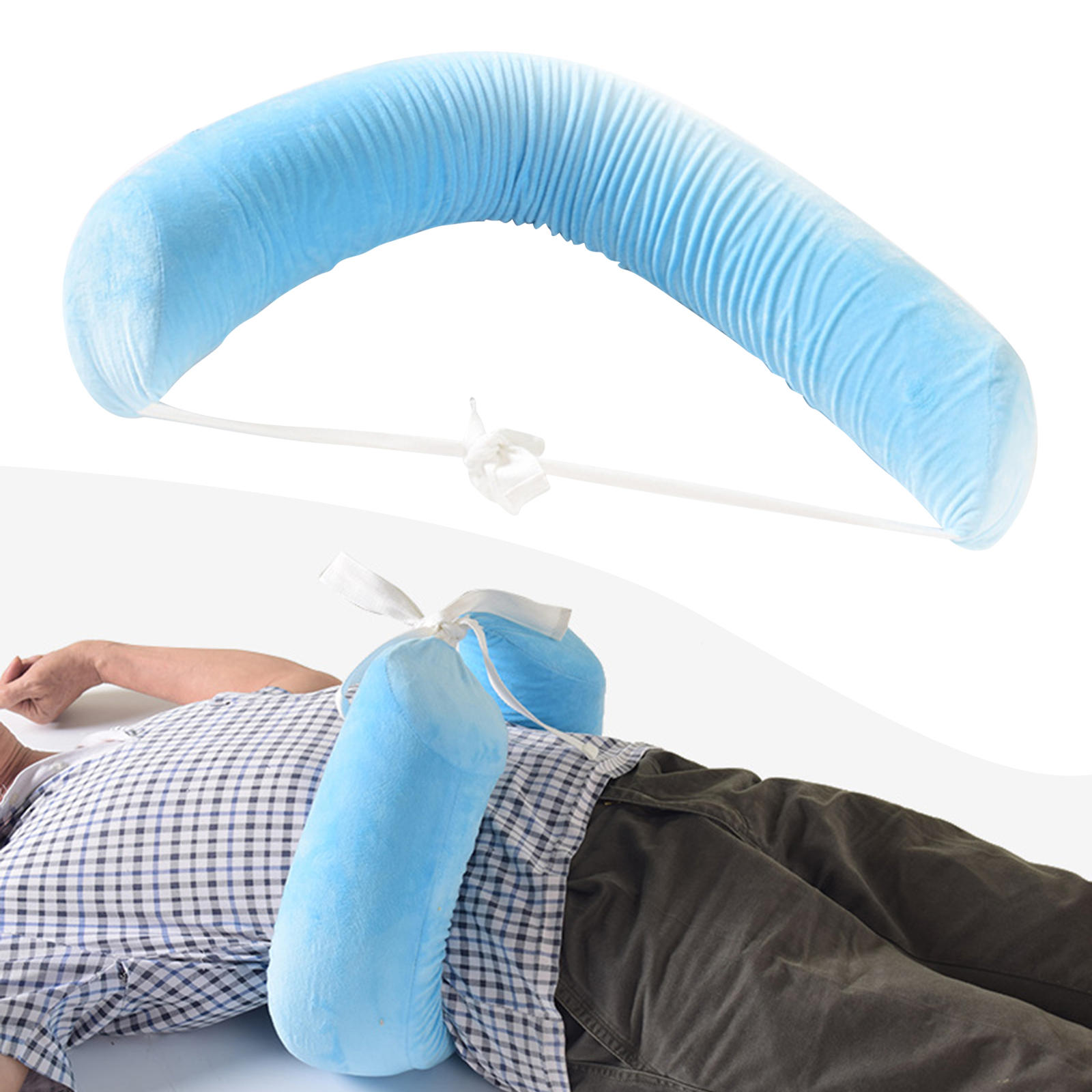 Lumbar Pillow Lower Back Support Adjustable Waist Pillow Cushion One Size for Bed Rest