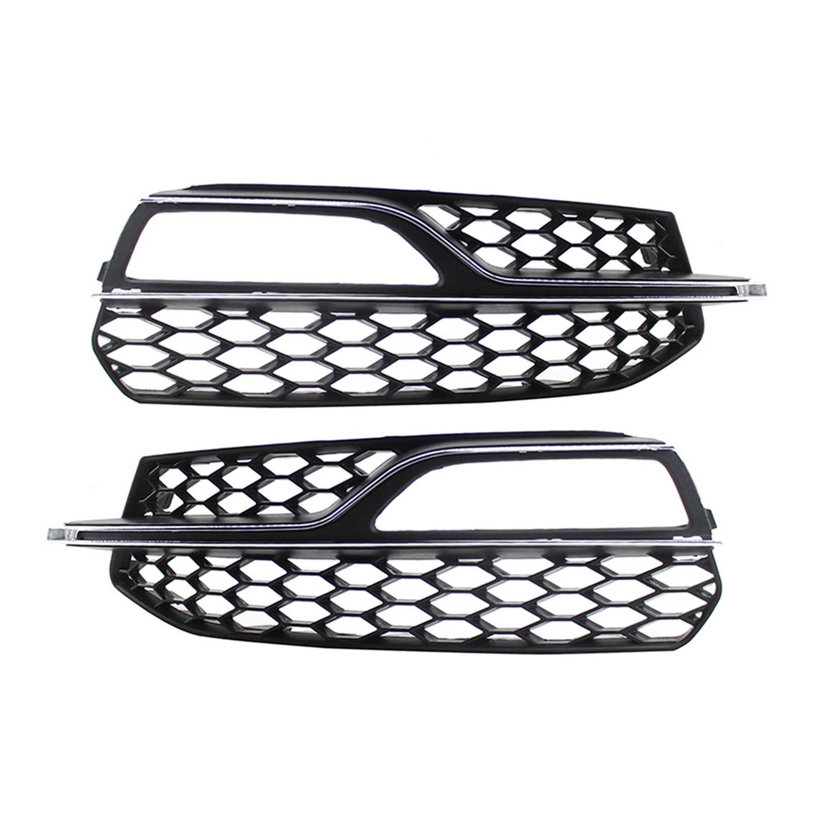 2x Front Fog Light Grilles fits for Audi A3 S3 13-17 Anti-scratch