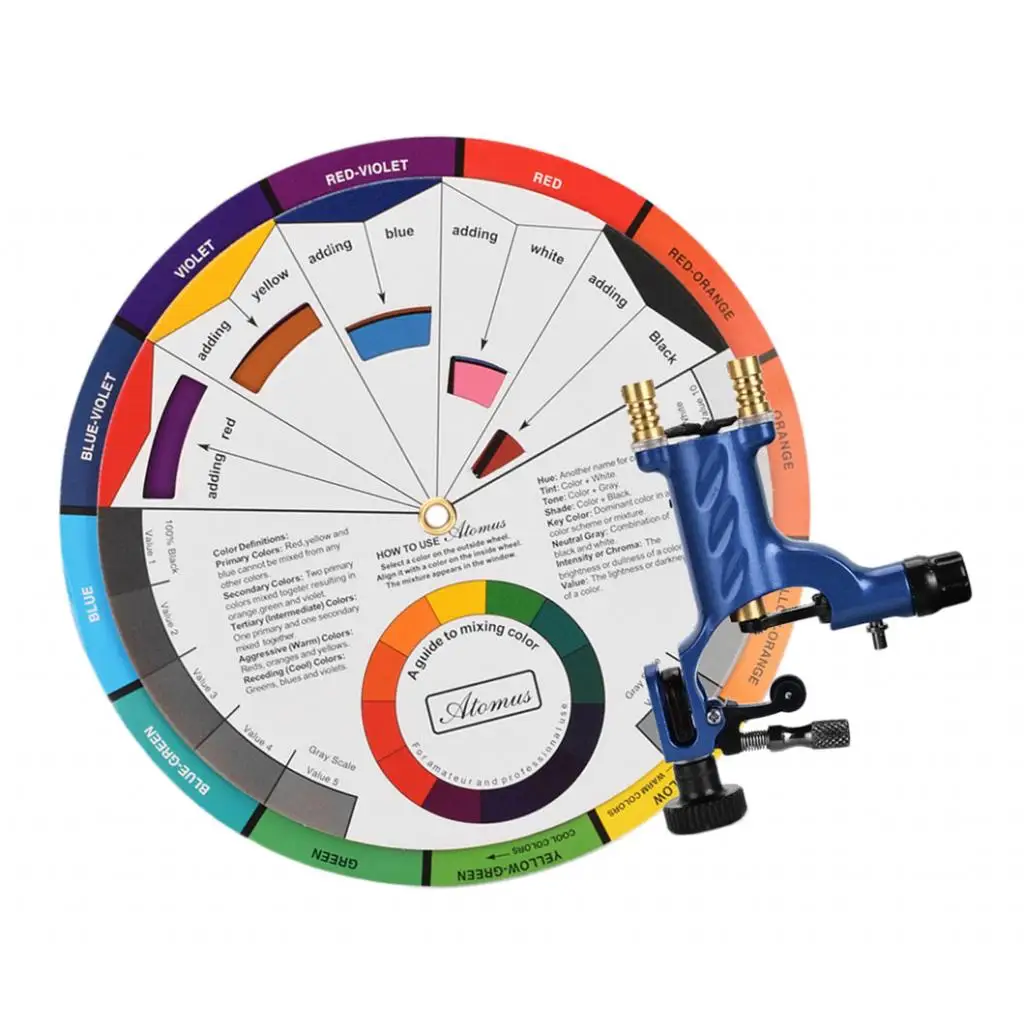 Rotary  Motor Machine Color Wheel Mixing Instructions Diagram  Make Up Set