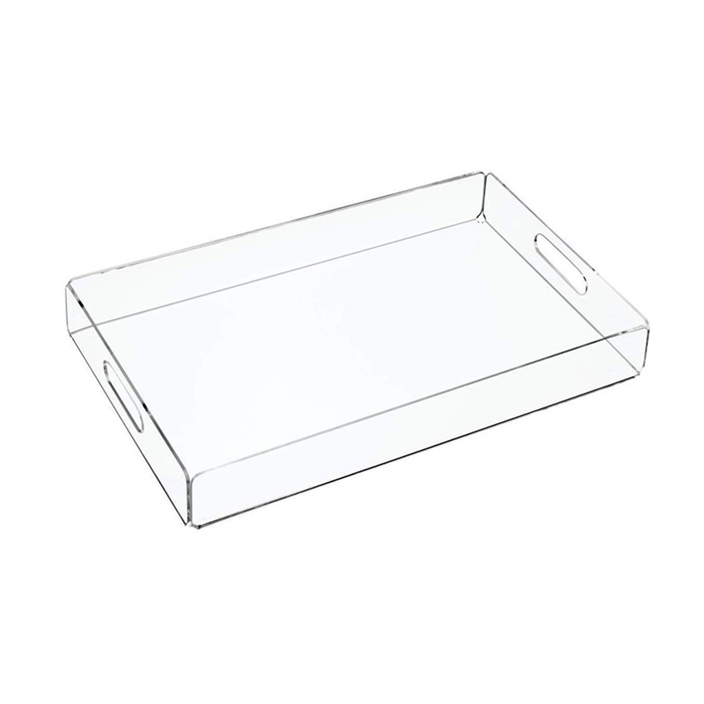 Acrylic Display Tray Plate Breakfast Jewelry Glass Makeup Organizer Tray