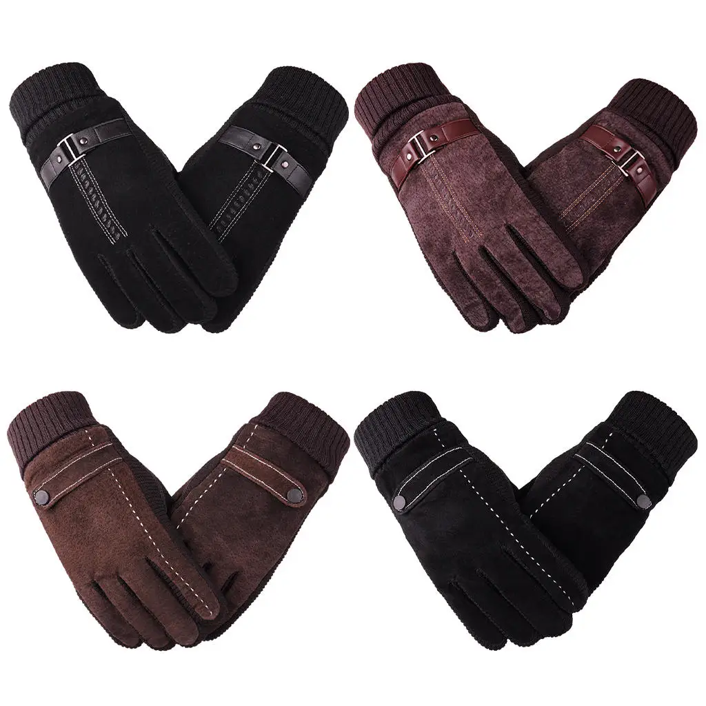 Winter Men Gloves Touch Cold Waterproof Windproof Thick Gloves Outdoor Sports Warm Thermal Fleece Running Ski