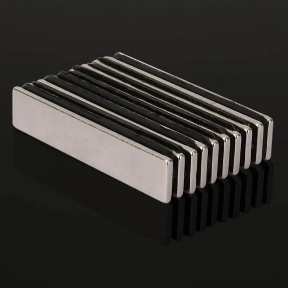 10Pcs N48 Super Strong Block Rectangle Rare Earth Neodymium Magnet 50x10xmm 