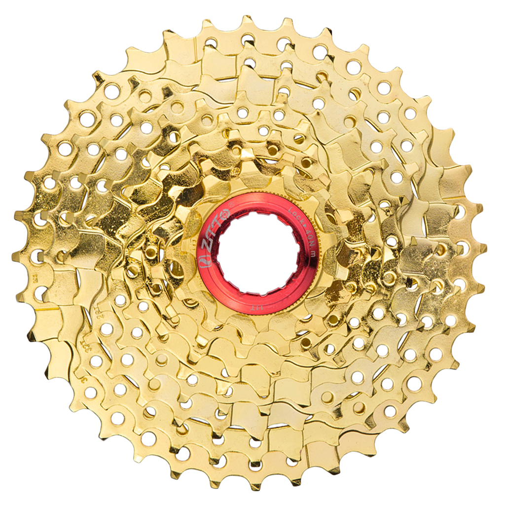 MTB Mountain Bike Cassette Freewheel (9 Speed, 11-36T) - Gold - Solid Construction
