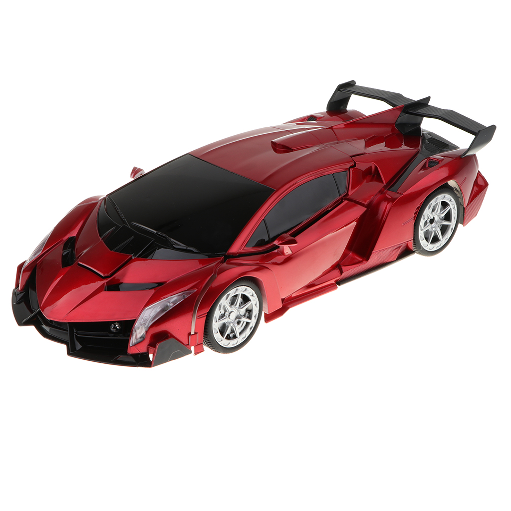 MagiDeal 1:12 Scale 2-in-1 Gesture Sensing RC Racing Car Transforming Robot Kids Remote Control Toy Birthday Gift