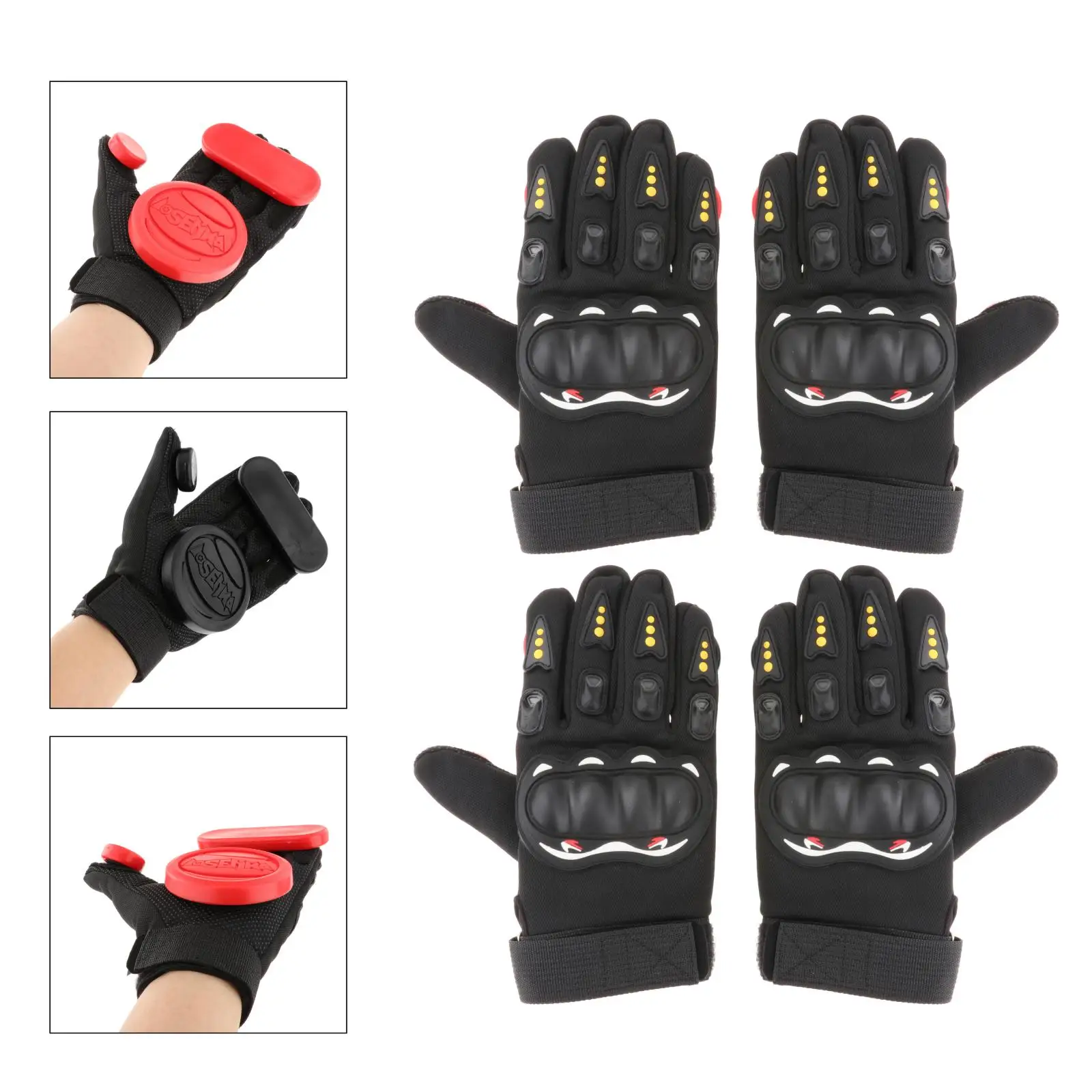 Unisex Skateboard Gloves with Sliders Standard Long Board Road Downhill Brake Slide Gloves