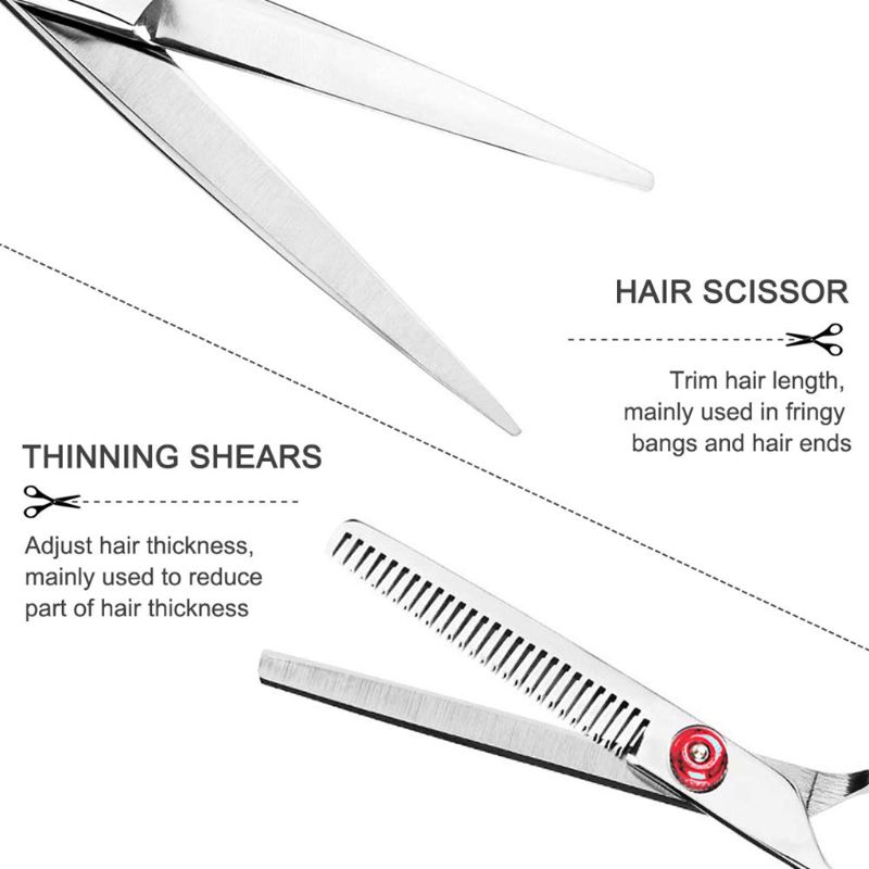 Tesoura de Cabelo Polegada Barbeiro Cabeleireiro Corte Profissional Conjunto Tesoura R3mf 9 Pçs 6 8 Tesouras de cabelo