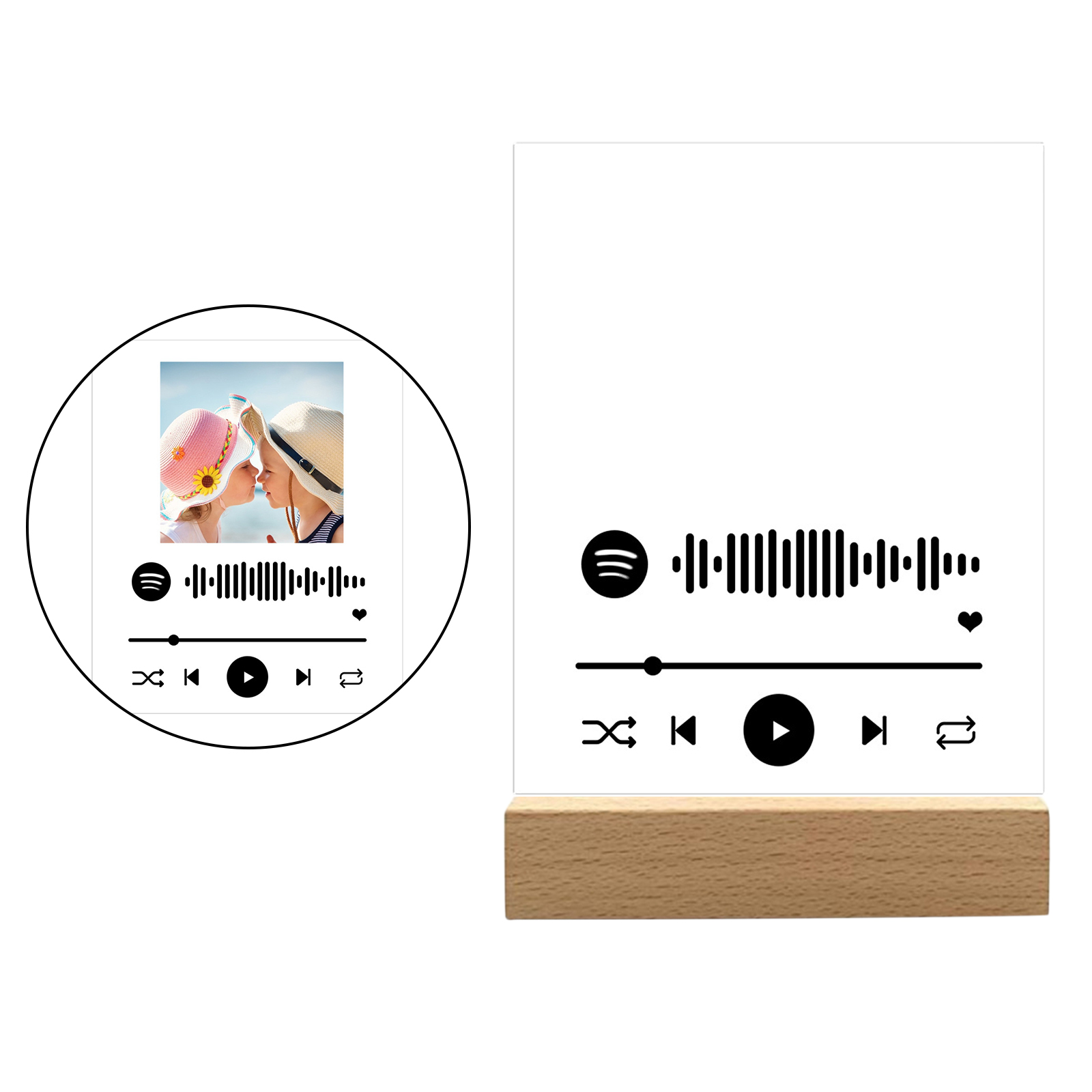 Desktop   Personalized   Acrylic   Song   Cover   Photo   Album   Plaque  