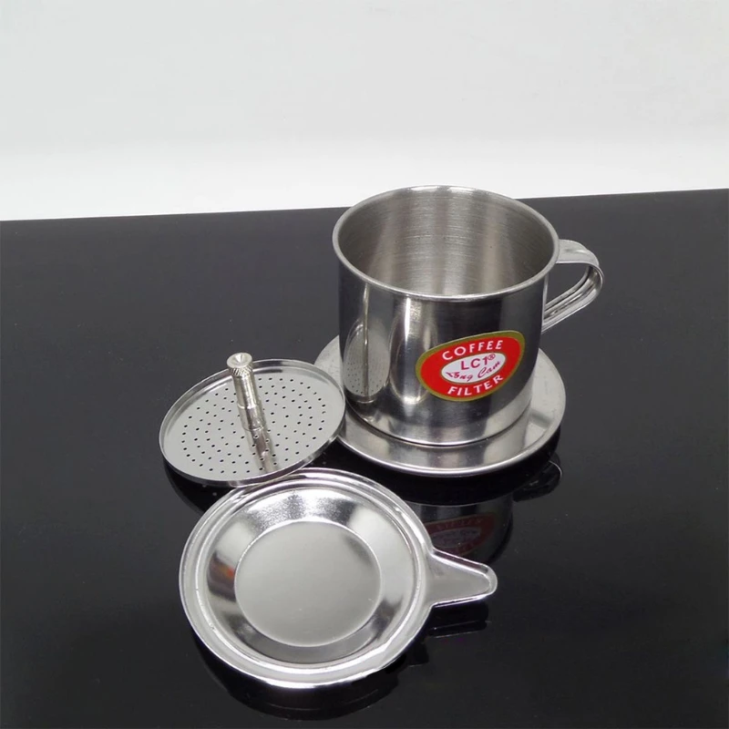 MOMU Vietnamese Coffee Stainless Steel Cup Coffee Filter Cup Brewer Tool 
