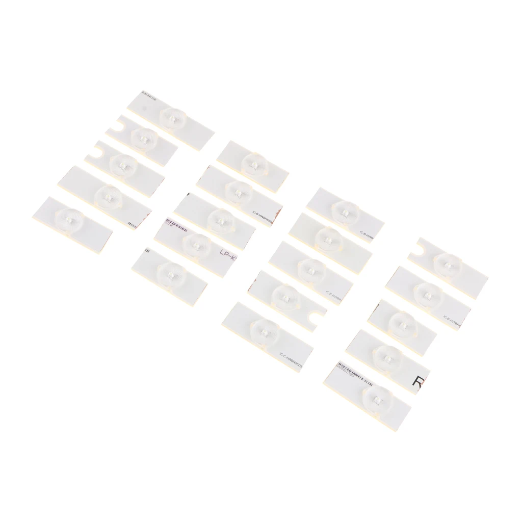 20Pcs 3-6v SMD Lamp Beads W/ Optical Lens Fliter For LED Strip Bar TV Repair