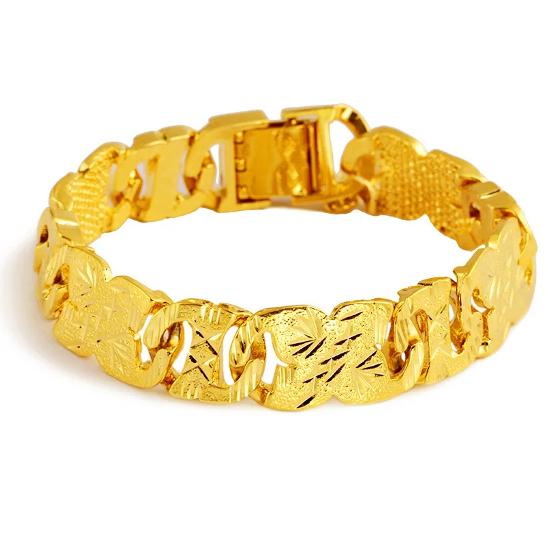 pulseira de ouro pulseira elegante de ouro para homens joia de casamento noivado