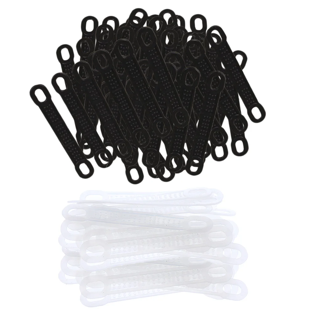 Lots 50 Stretchy Anti-Slip Silicone Hanger Grips Clothes Hanger Strips Pads