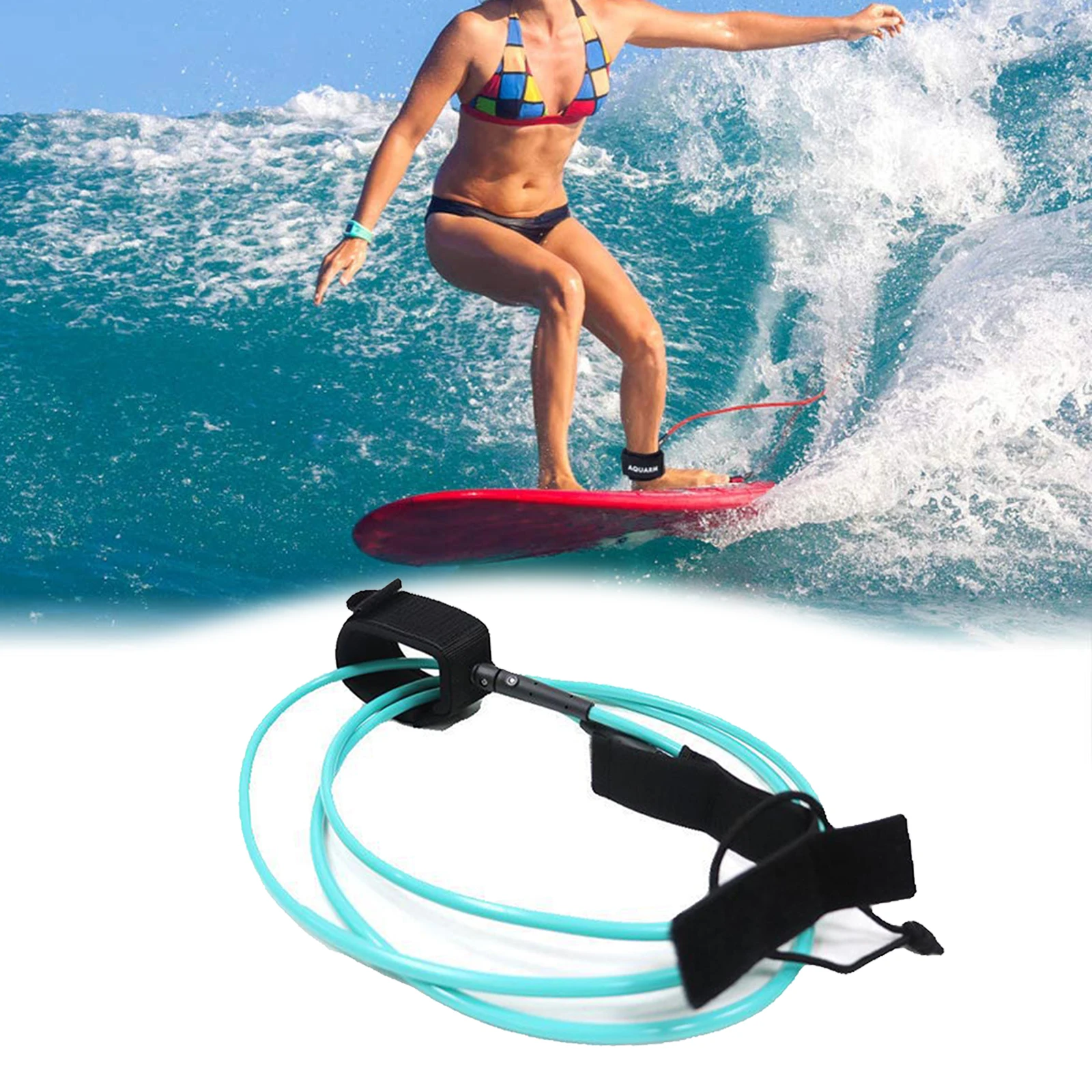 Surfboard Leash Foot Rope Stand Up Paddle Board Ankle Leash Ankle Cuff Surf Leash for Surfing Safety