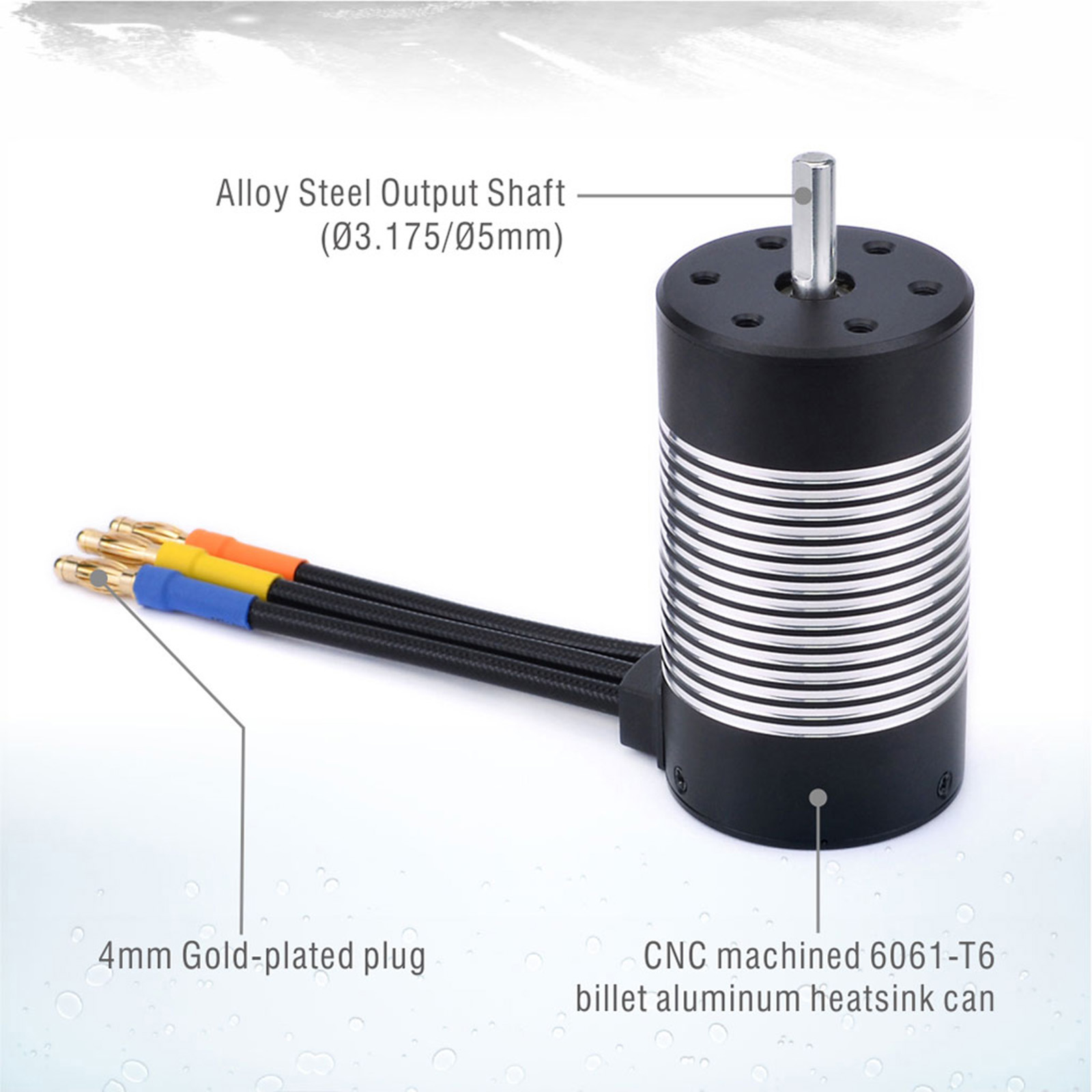 Brushless Motor 4 Pole 12 Slot for 1/10 Rock Climber Car Spare Components 4mm Banana Plug