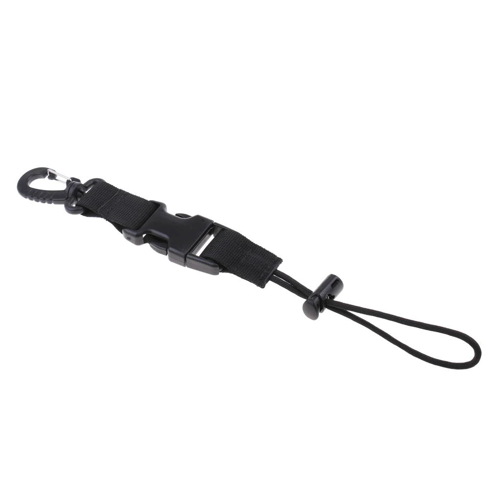 Scuba Diving Lanyard Spring Coiled Lanyard with Quick Release Buckle for Cameras and Dive Lights Holding