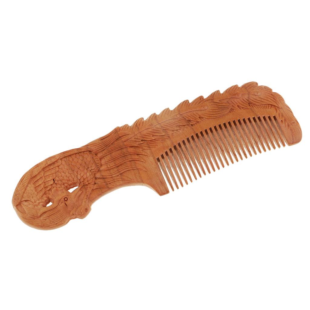 Handmade Wooden Comb Anti-Static Fine Tooth Comb Care Comb for Kids&Adults