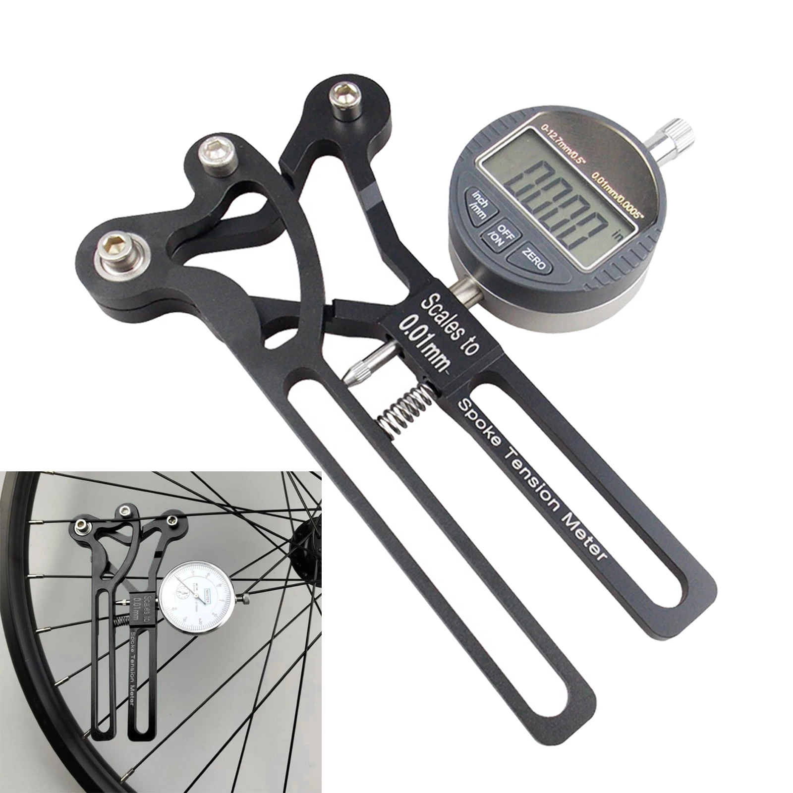 Bicycle Tension Meter Bike Cycling Spokes Tension Meter High Precision Accurate Indicator Bike Wheel Builders Tool Accessories
