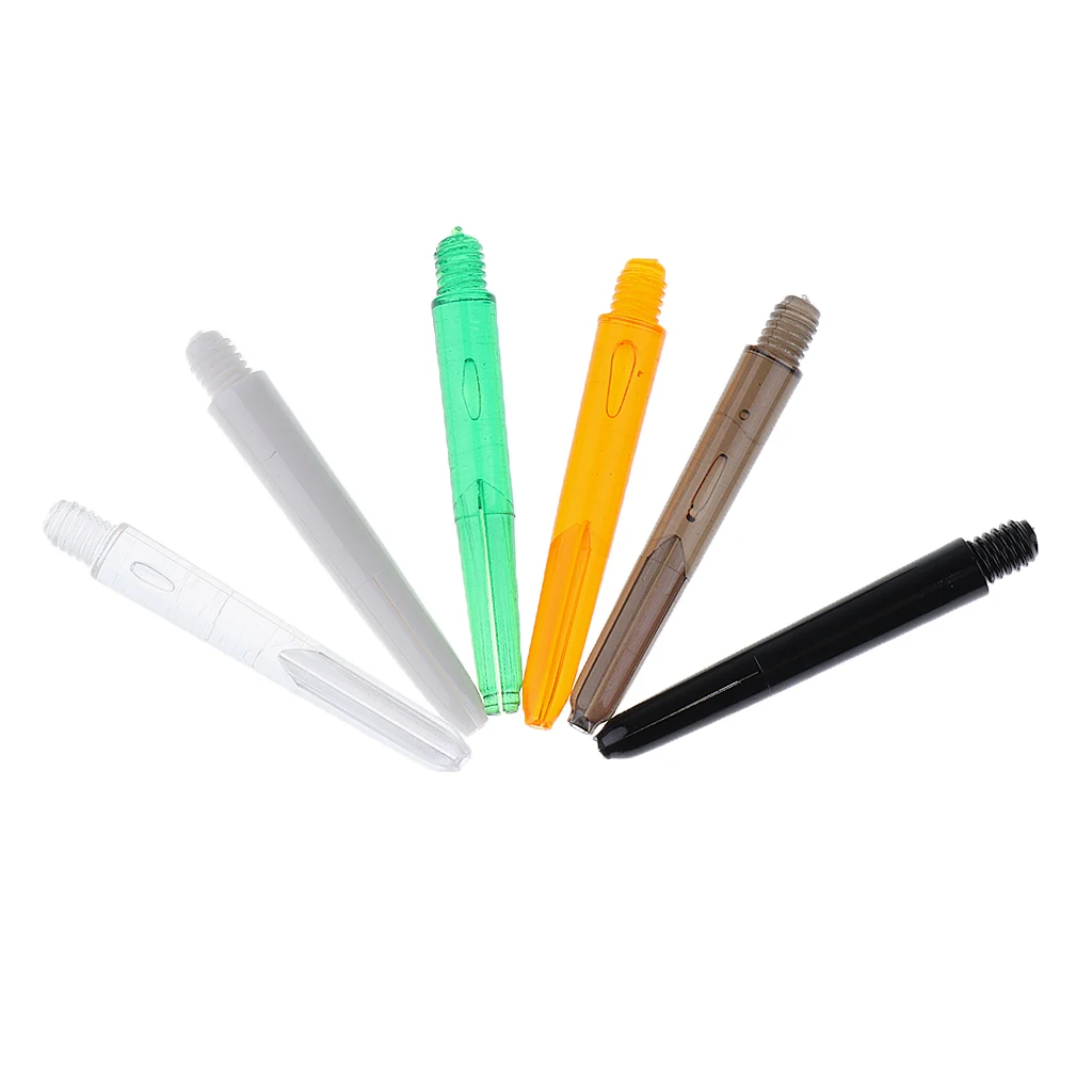 MagiDeal 30 Pcs 35mm 2BA Thread Plastic Re-Grooved Dart Stems Shafts 6 Colors to Choose 2BA Stems Aluminum Dart Shafts