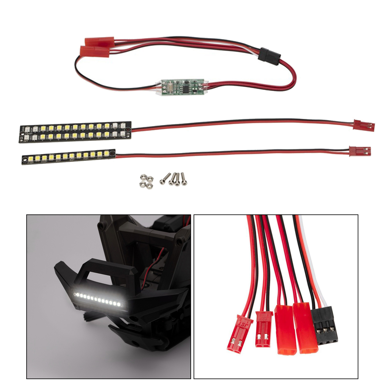 Front Rear LED Light Strips fits for  MAXX Small X 1:10 RC,Easy to Install