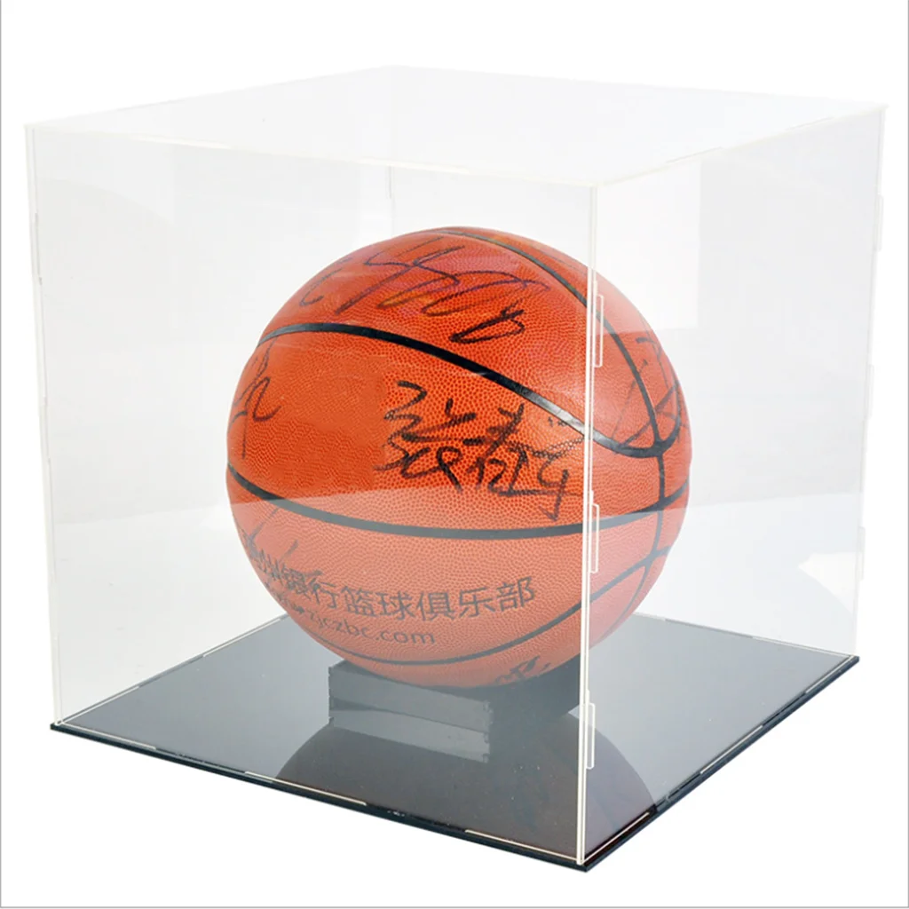 30x30x30cm Clear Case Box Dustproof Cube Perspex for Basketball Display