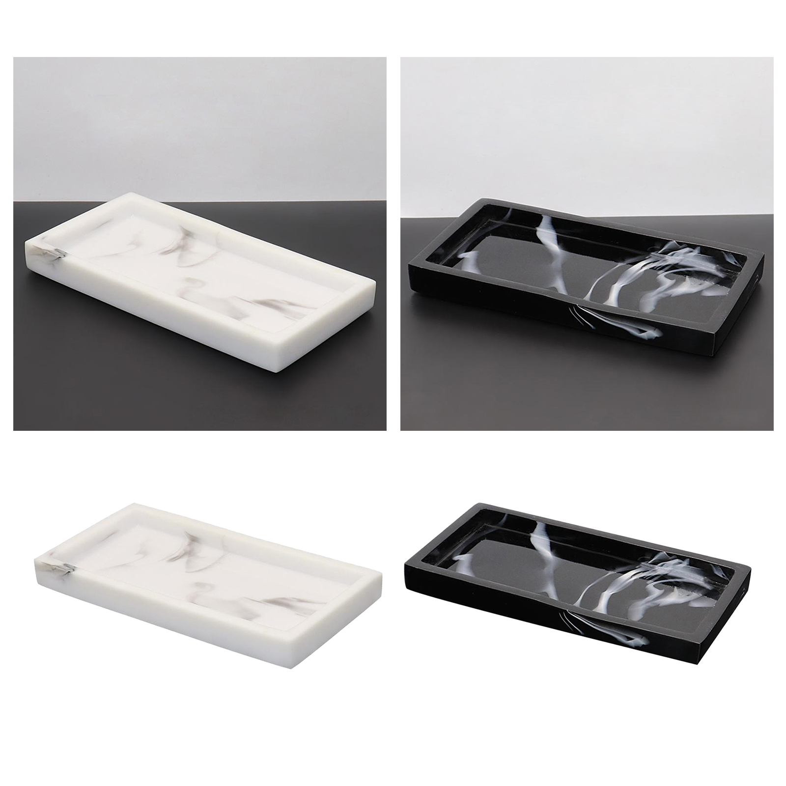 Imitation Marble Resin Handmade Bathtub Tray Countertop for Soap Towel