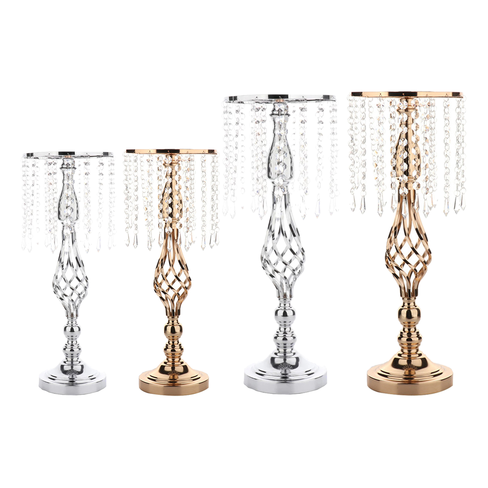 Iron Candle Holders Flowers Vase Candlestick Centerpieces Road Lead Candelabra Centerpieces Wedding Decoration