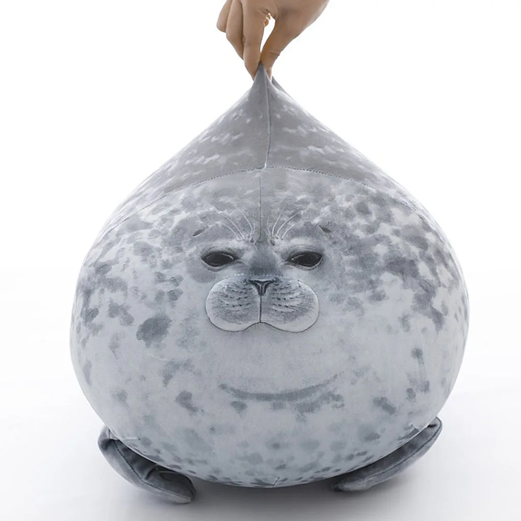 Seal Stuffed Jumbo Giant Large Animal Plush Pillow Toy Soft Doll 20cm Gray