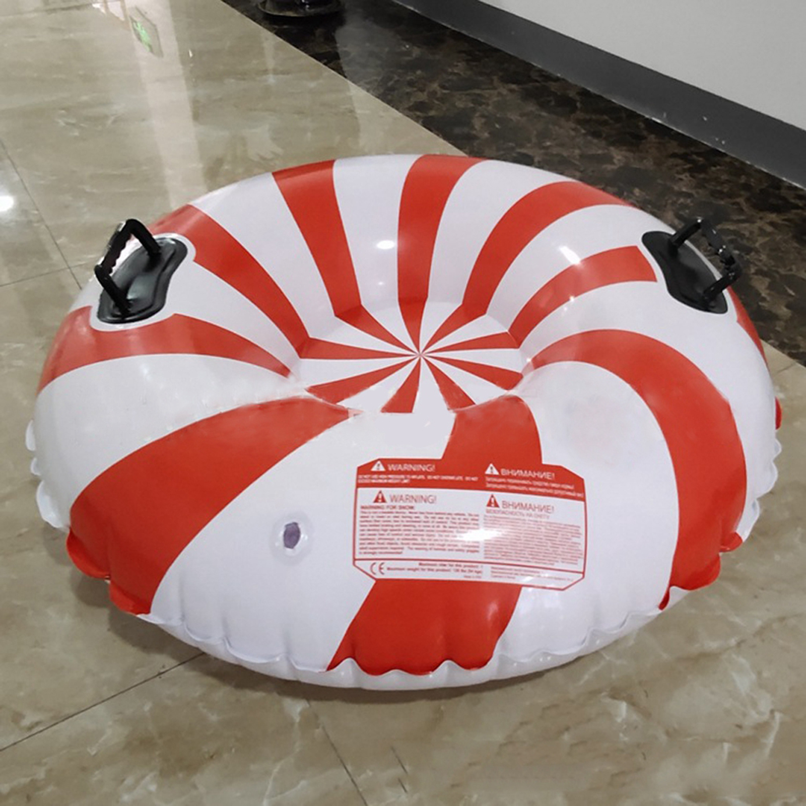 Winter Snow Tube Inflatable Snow Sled Highly Tolerant Abrasion Floated Grass Skiing Board for Children Adults Christmas Gifts