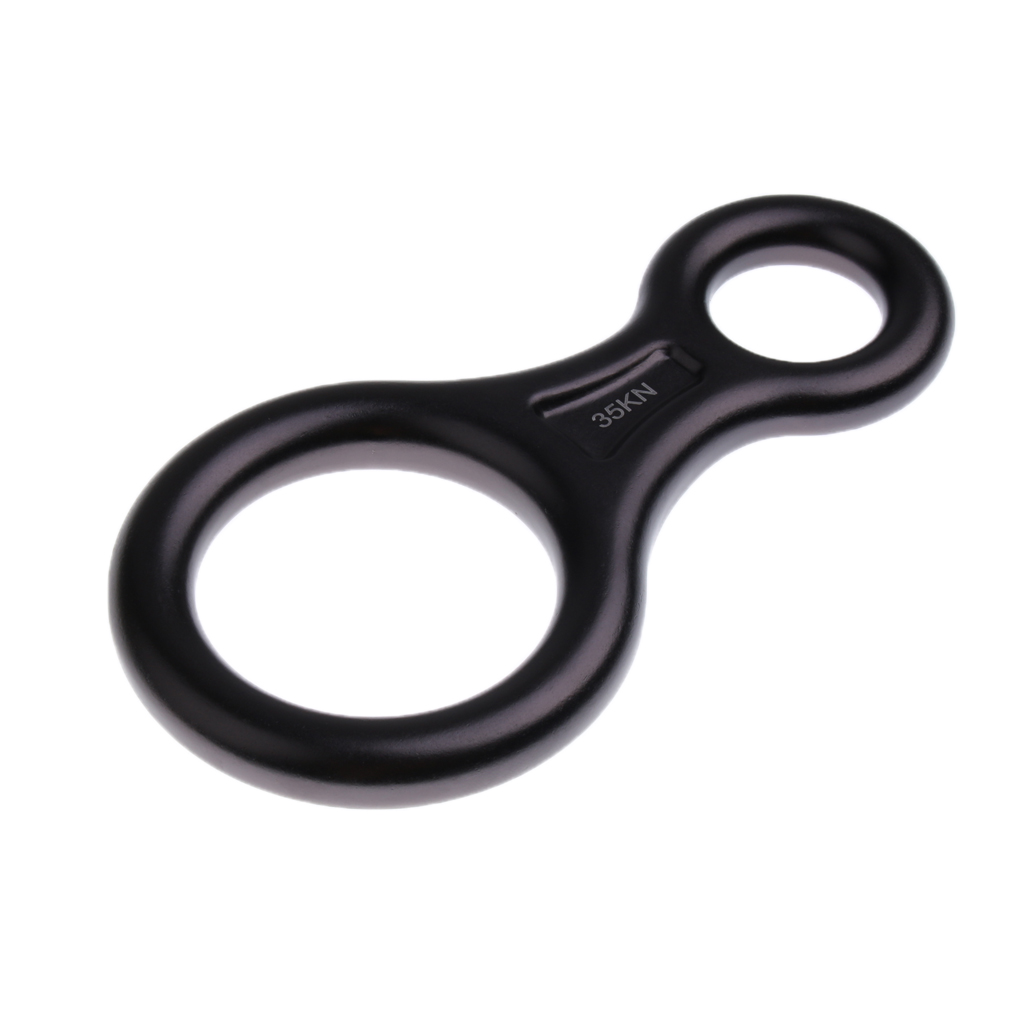 Safety 35kN Aluminum Figure 8 Descender For Climbing Rope  Rappelling