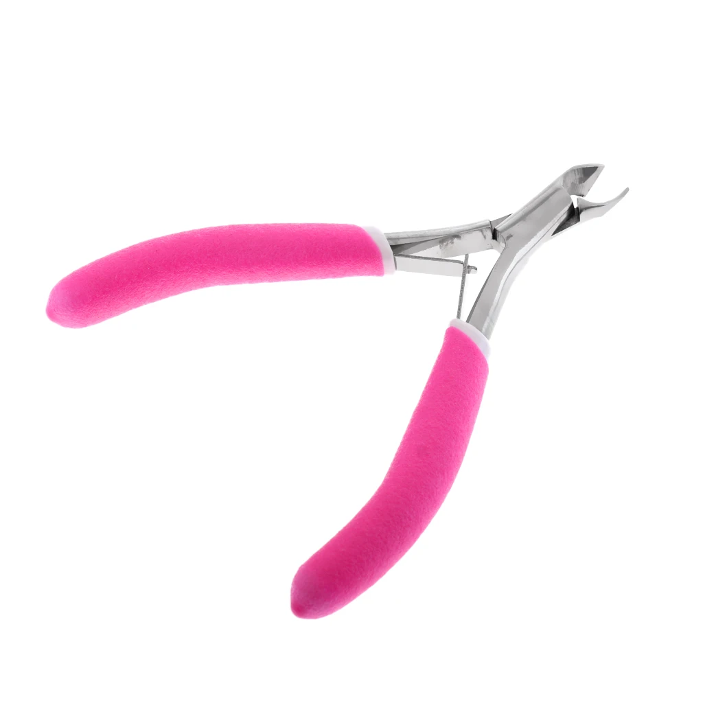 Pink Manicure Finger nail Toe nail Nail Clamp Nipper Trimmer Remover Tool for Salon Home Use