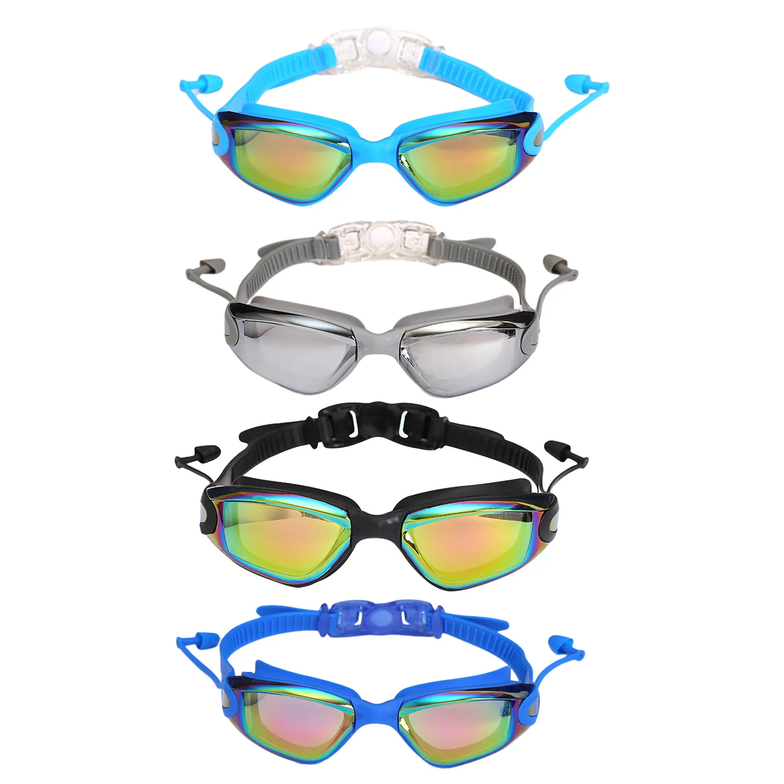 Swimming Goggles UV Protection Anti-fog Earplugs Swim Goggles