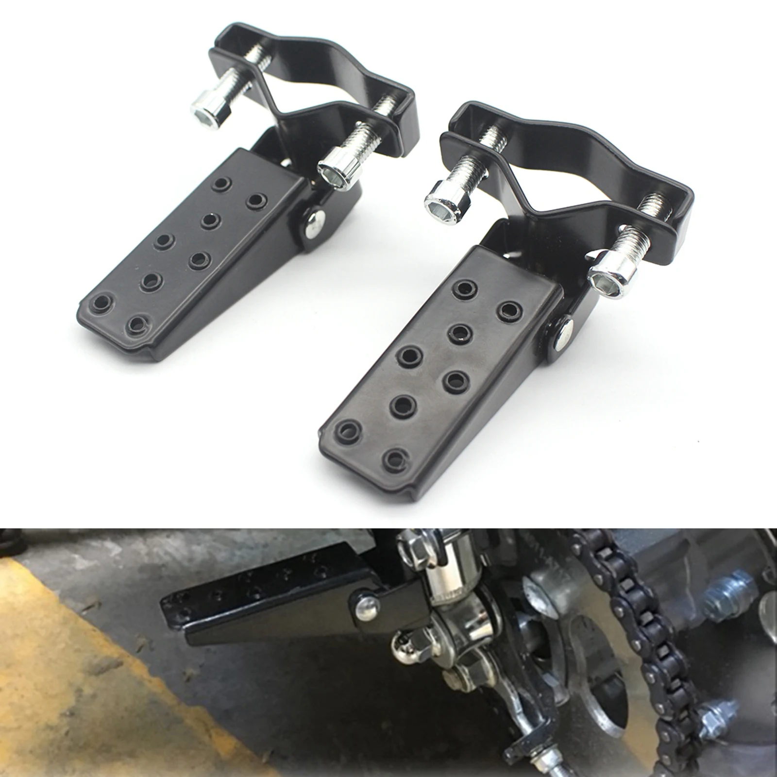 1Pair Motorcycle Footrests Pedals 25mm-30mm Accessory Spare Parts Durable