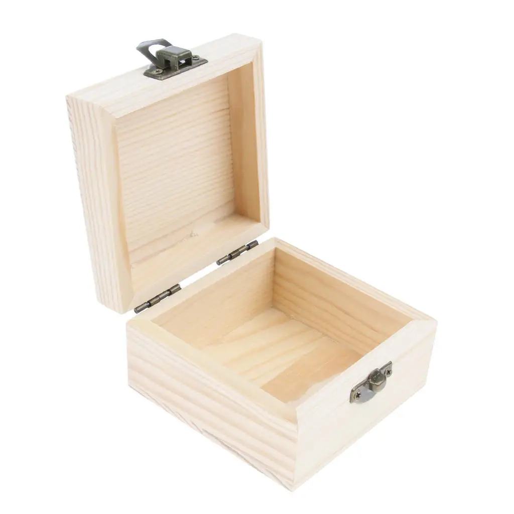 Small Wooden Storage Box Travel Soap Case DIY Craft Coins Pins Organizer Crafts Jewelry Trinket