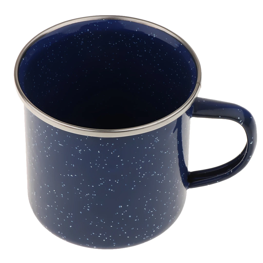 MagiDeal Camping Enamel Mug Cup Enamelware Tea Coffee Mug Vintage Style Great Gift