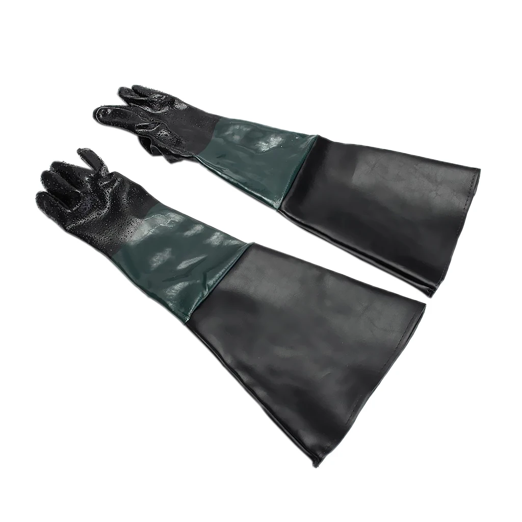 gants de sablage longs en gants de protection pour le remplacement de gantelet de cabine de paire