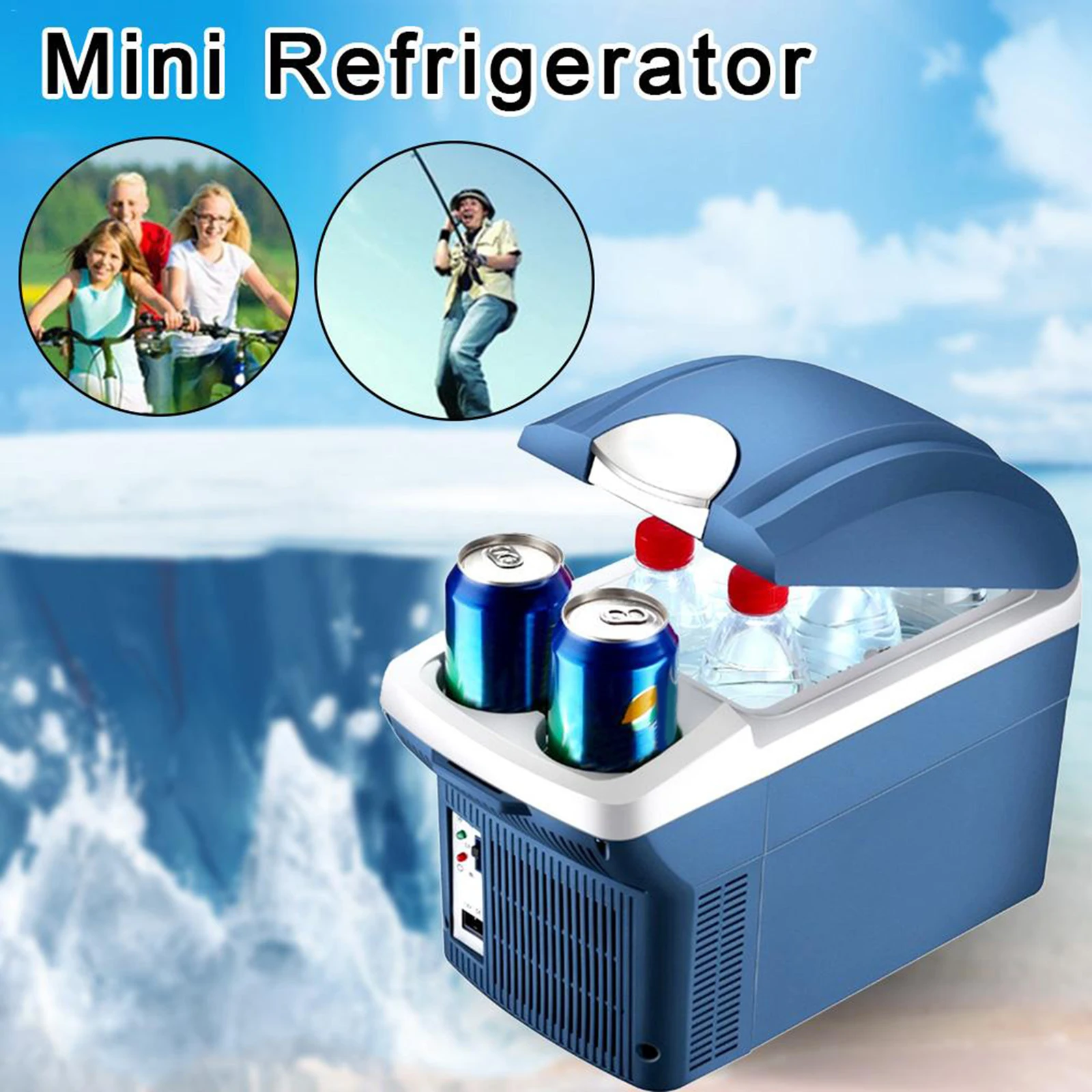 mini car refrigerator 8L Mini Portable 12V Car Freezer Fridge Cooler RV Outdoor Camping Warmer Heating Warmer Ice Refrigerator Travel camping fridge for sale