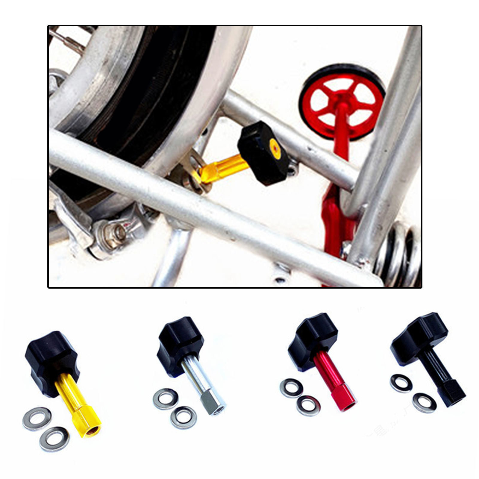 Durable Alloy Bicycle Seat Tube Stop Head Folding Bike Parking Tray, Parking Disc for Brompton Accessories
