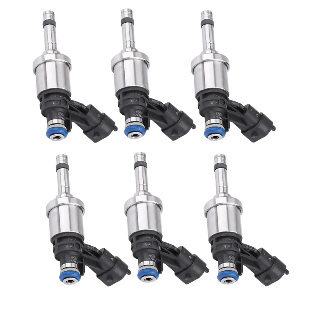 6 Pieces Fuel Injectors 12611545 12638530 217-3445 Inj024 261500056 12632255 FJ994 Nozzle Fit for GMC Acadia 2009-2011 3.6L V6