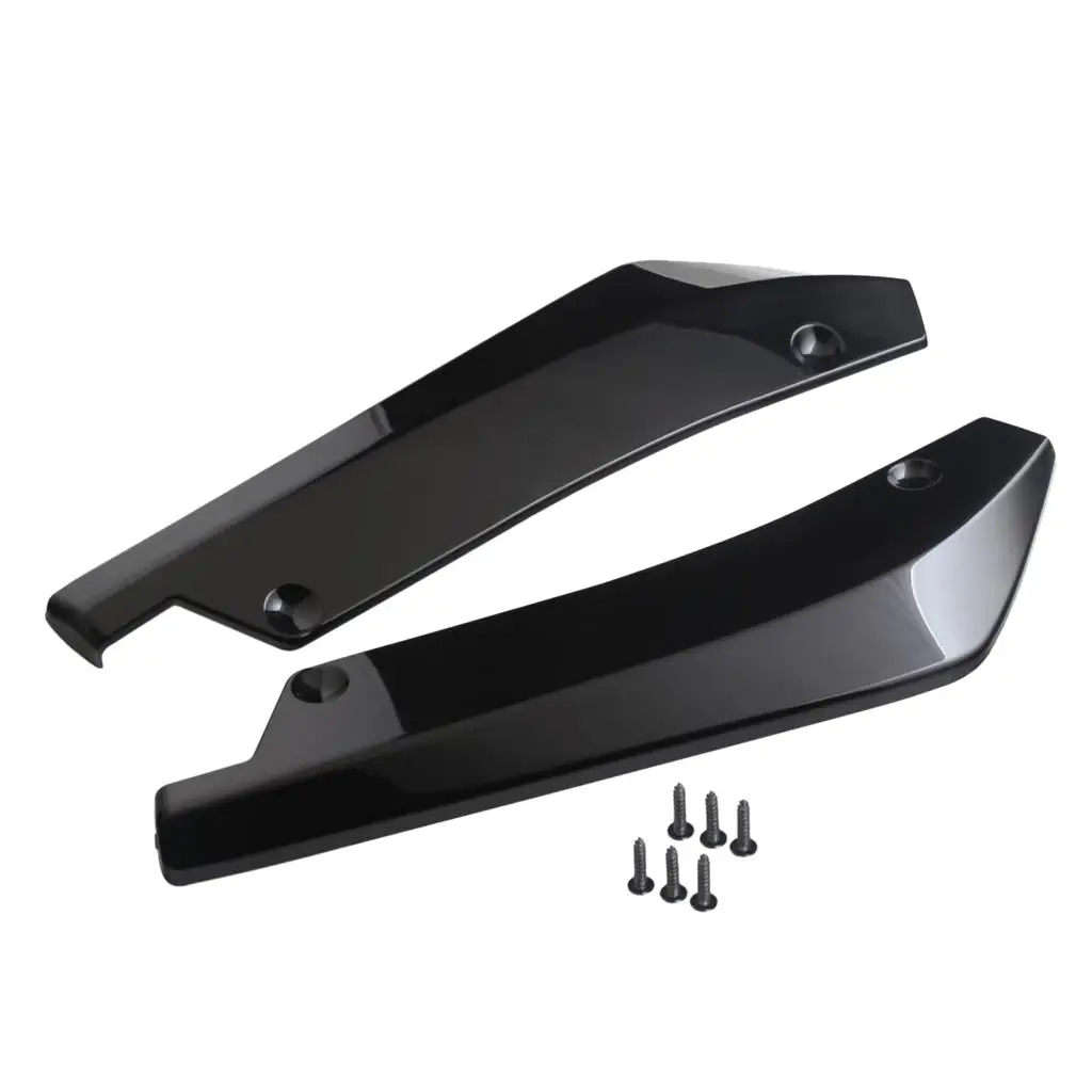 2 Pieces Car Rear Bumper Lip Skirt Protector Splitter Body Spoiler Black